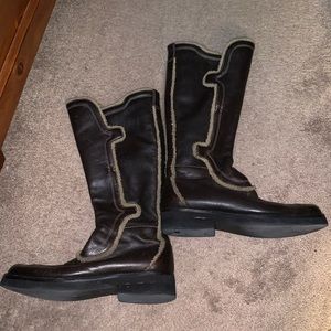 Timberland fur trimmed boots